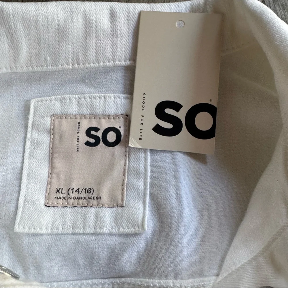 SO® Essential Denim Jacket Girls Size XL (14/16) or Women’s Size S, NWOT - Picture 11 of 13